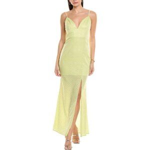 Line & Dot Womens Sequin Maxi Dress Green M